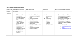 Number of lessons Topics/key questions to be