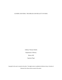 Gandhi and India: The Dream and Reality of India