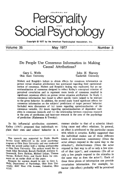 Do people use consensus information in making causal attributions?