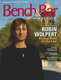 July 2016 - Bench and Bar of Minnesota