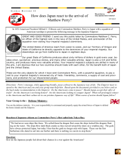 How does Japan react to the arrival of Matthew Perry?