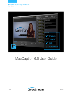 MacCaption User`s Guide