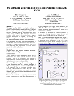 Input Device Selection and Interaction Configuration with ICON