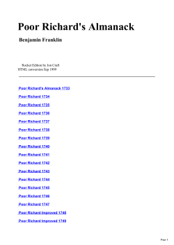 Poor Richard`s Almanack