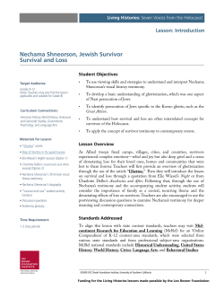 Nechama Shneorson, Jewish Survivor