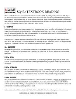 sq4r: textbook reading