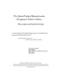 The Adams Family Of Massachusetts