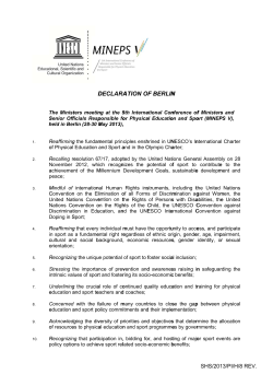 Declaration of Berlin - UNESDOC