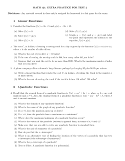 Math 121 Review for test 2