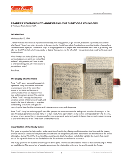 readers` companion to anne frank: the diary of a