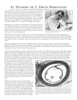 Memory of J. David Robertson