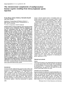 The chromosomal complements of multipronuclear human zygotes