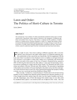 Lawn and Order: The Politics of Horti