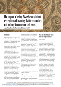 The impact of using Memrise on student