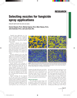 Selecting nozzles for fungicide spray applications