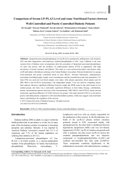 Comparison of Serum LP-PLA2 Level and some Nutritional Factors