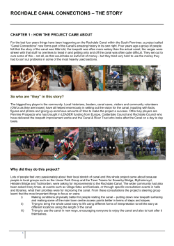 rochdale canal connections &ndash; the story