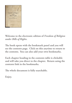 Freedom of Religion under Bills of Rights