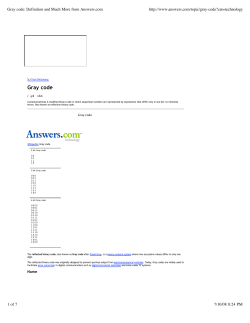 Answers.com Gray Codes Page