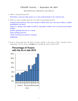 CHAMP Activity &mdash; September 30, 2013 Exponential Growth and