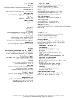 Menu - McMenamins