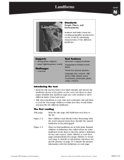 Landforms Teacher Guide Sampler
