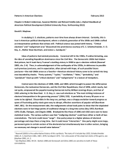 Patterns in American Elections - Yale CampusPress