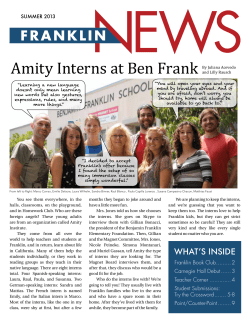 Amity Interns at Ben Frank