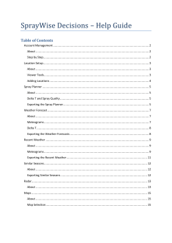 Help PDF - Spraywise Decisions