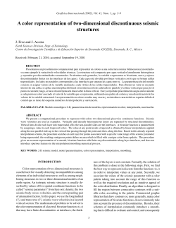 A color representation of two-dimensional discontinuous seismic