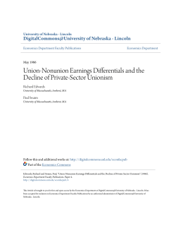 Union-Nonunion Earnings Differentials and the Decline