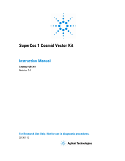 SuperCos 1 Cosmid Vector Kit