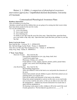 Contextualized Phonological Awareness Plans