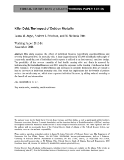 Killer Debt - Federal Reserve Bank of Atlanta