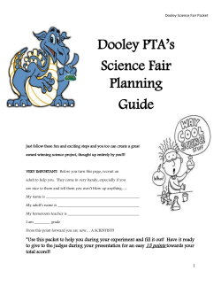Dooley PTAs official science fair packet