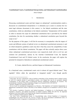 Constitutional Courts, Constitutional Interpretation, and Subnational