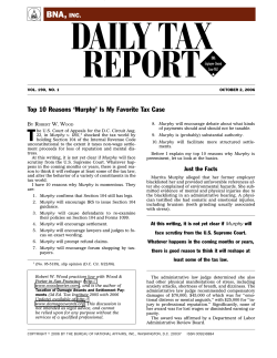 Top 10 Reasons `Murphy` Is My Favorite Tax Case