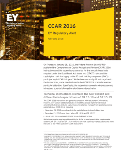 Comprehensive Capital Analysis Review (CCAR) 2016