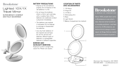 Manual for Lighted 1X/10X Travel Mirror