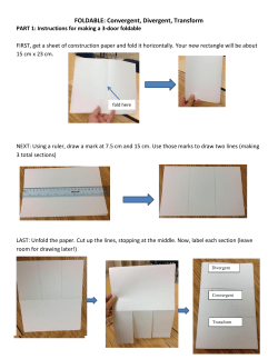 FOLDABLE: Convergent, Divergent, Transform
