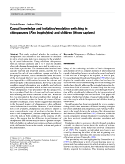 Causal knowledge and imitation/emulation