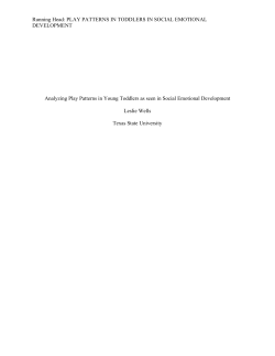 Analyzing Play Patterns in Young Toddlers as