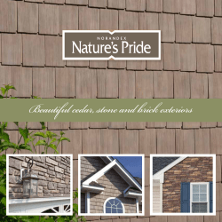 Beautiful cedar, stone and brick exteriors