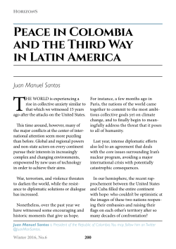 Peace in Colombia and the Third Way in Latin America