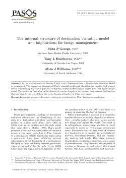 The internal structure of destination visitation