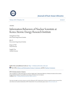 Information Behaviors of Nuclear Scientists at Korea Atomic Energy