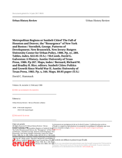 Metropolitan Regions or Sunbelt Cities?