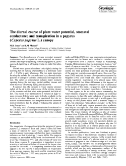 The diurnal course of plant water potential, stomatal