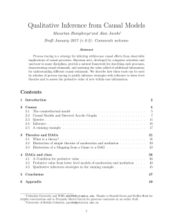Qualitative Inference from Causal Models