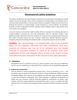 Nanomaterials Safety Guidelines